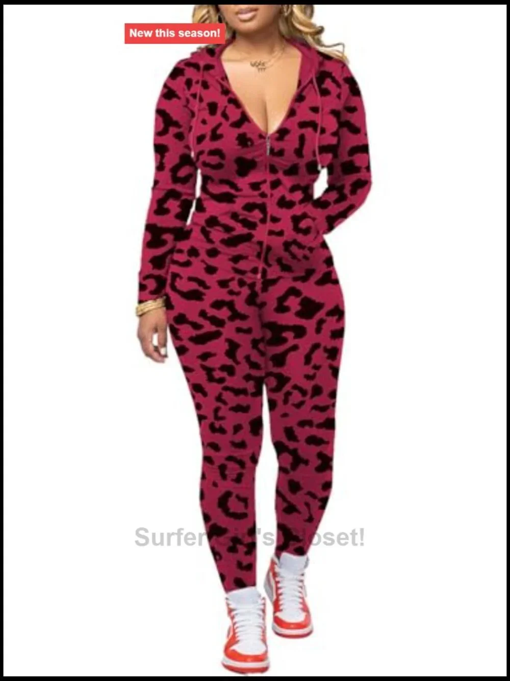 Two Piece Long Sleeve Bodycon Tracksuit Jogger Set with Zip Hoodie